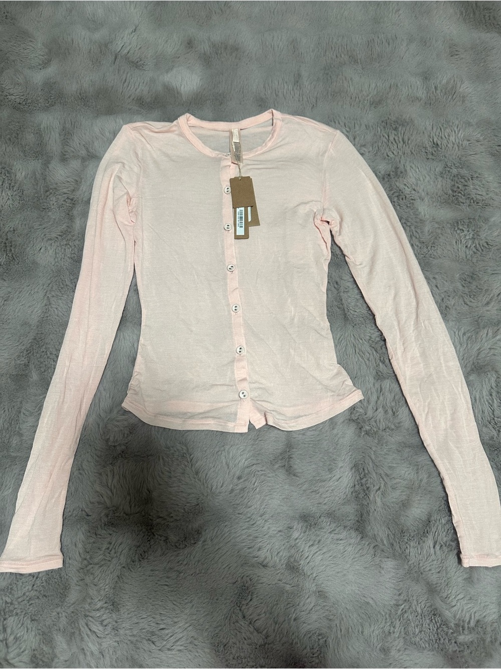 NWT SKIMS Sheer Modal Cardigan Primrose XXS
